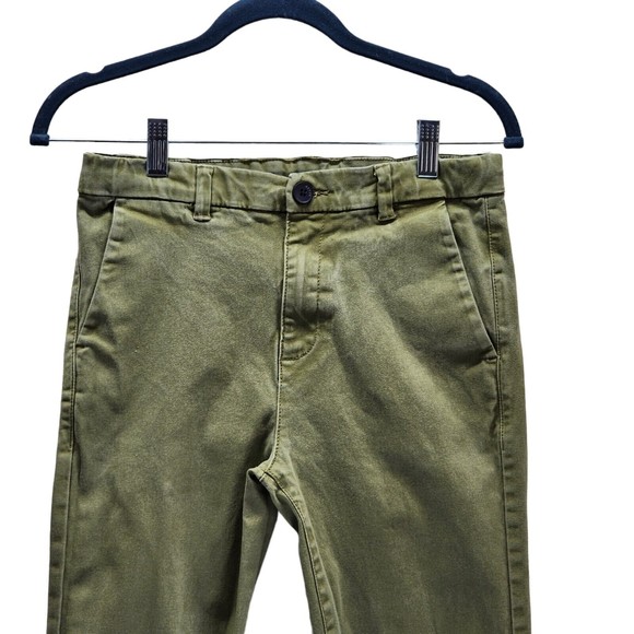 NUKUTAVAKE Boys Slim Jeans Green Chino Denim Size 16 Stretch Adjustable Waist - Picture 3 of 9